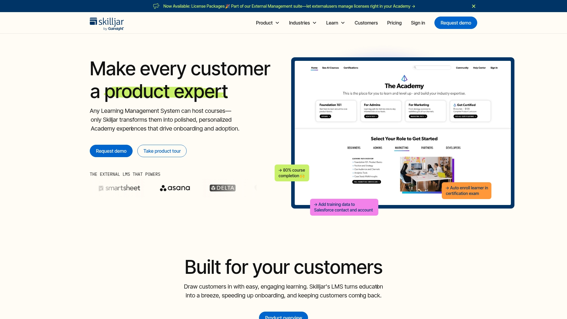 Skilljar Homepage