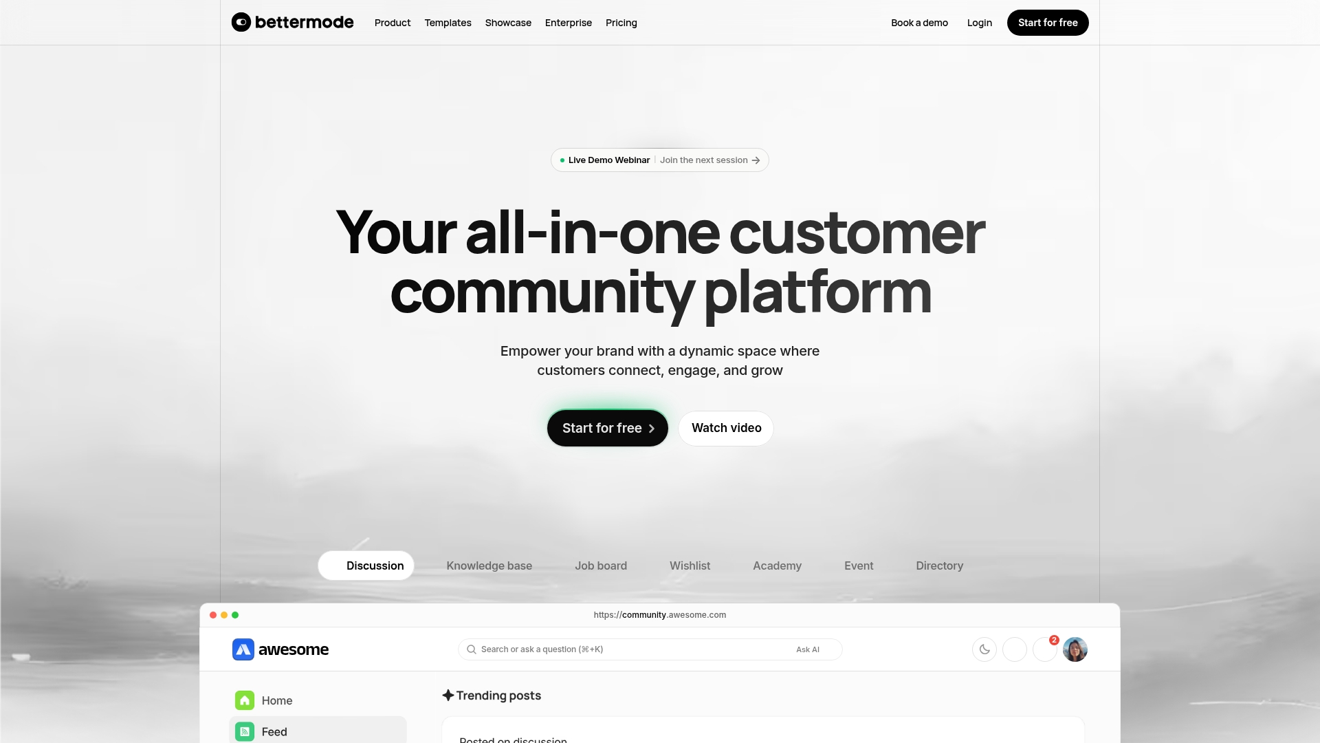 Bettermode Homepage