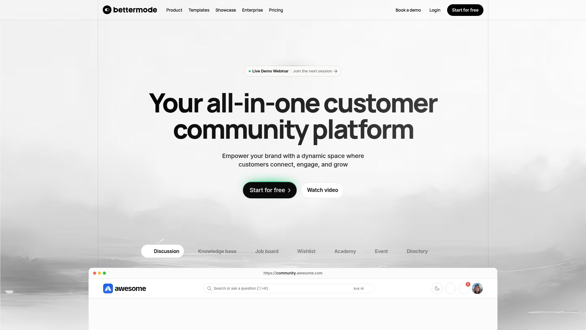 Bettermode Homepage