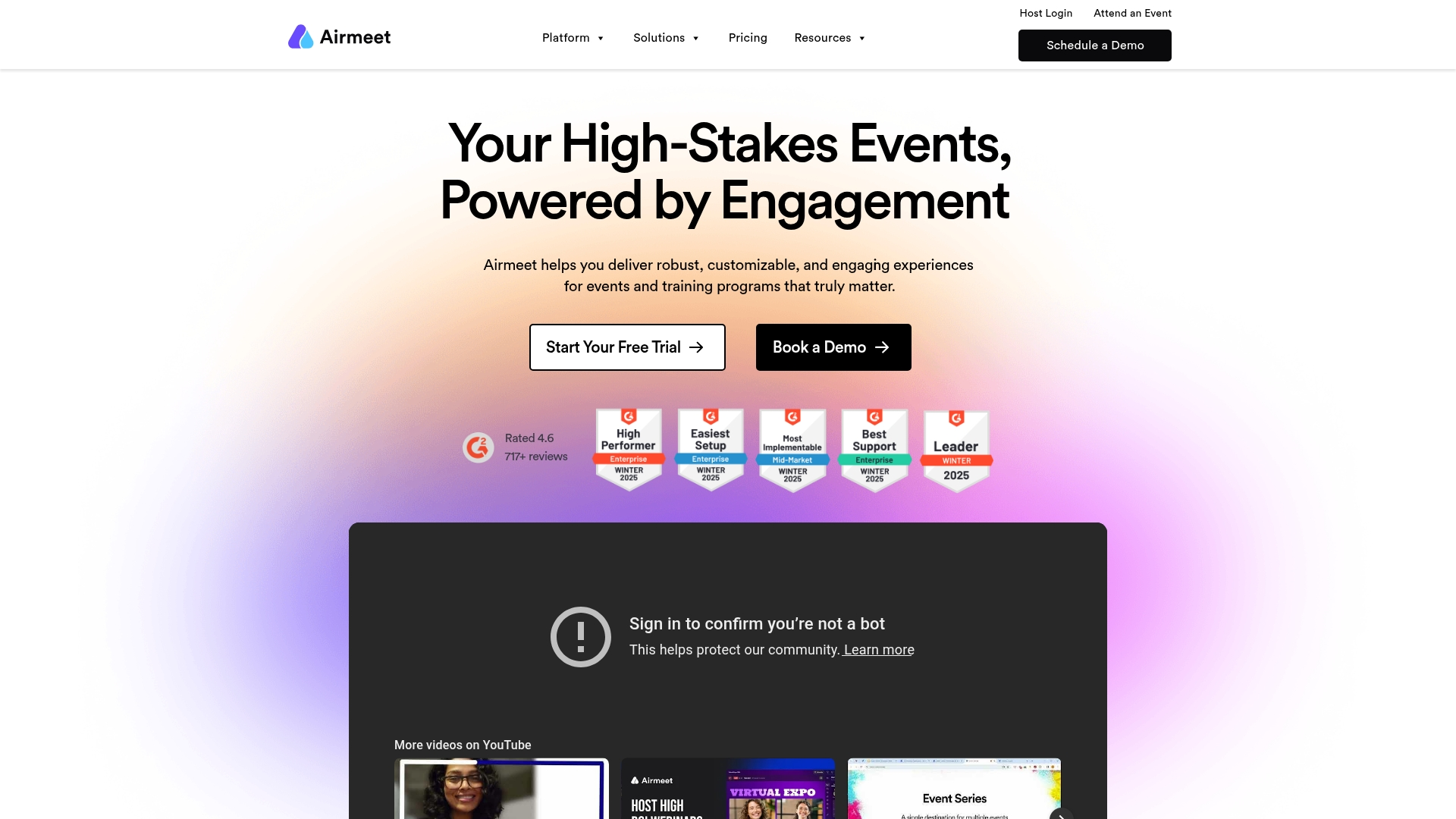 Airmeet Homepage