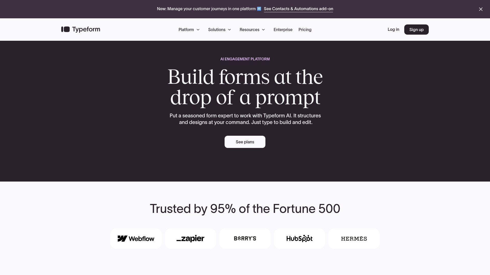 Typeform Homepage