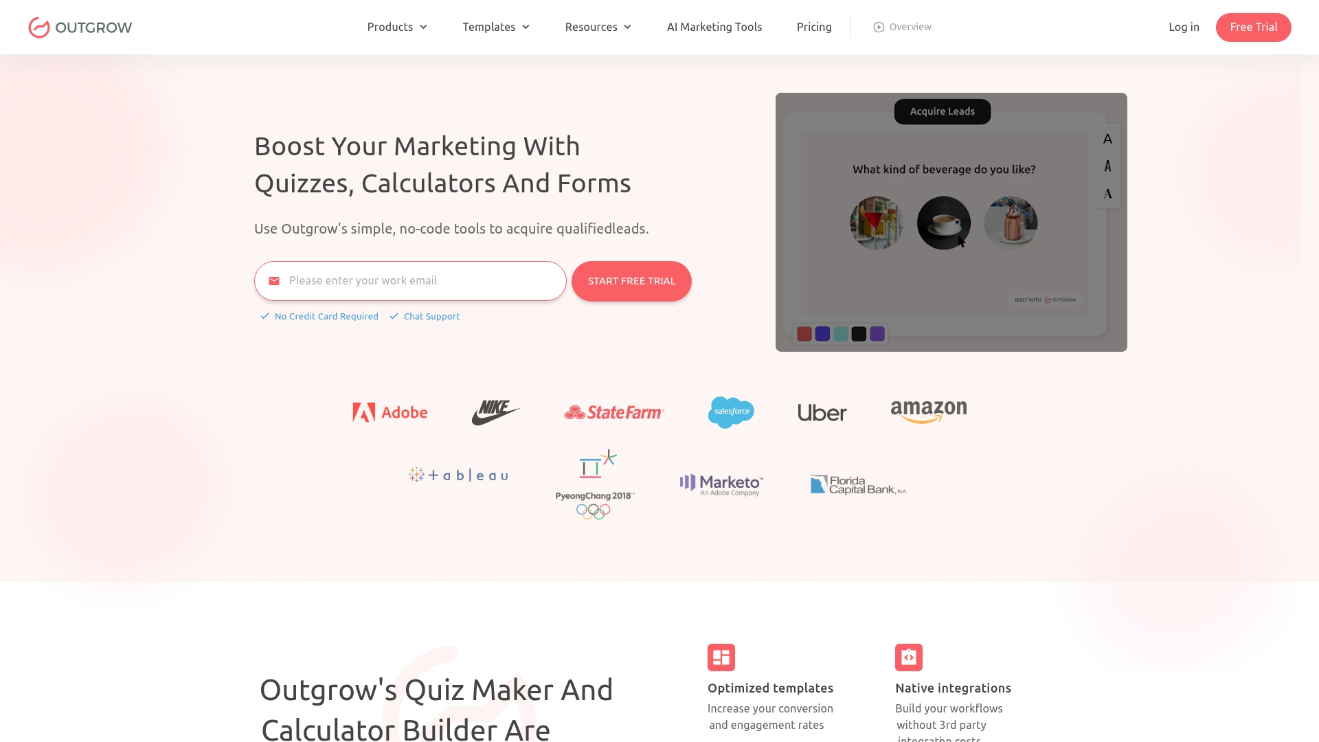 Outgrow Homepage