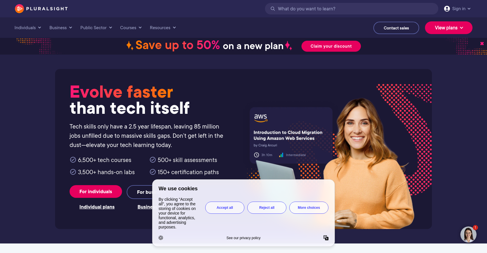 Pluralsight Homepage