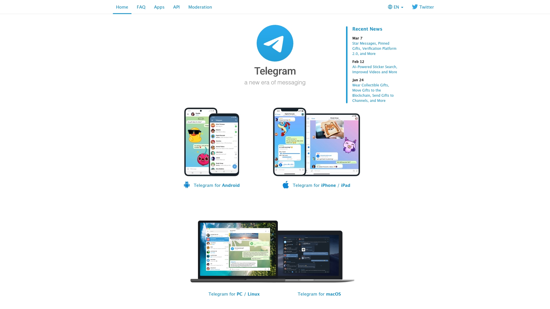 Telegram Homepage