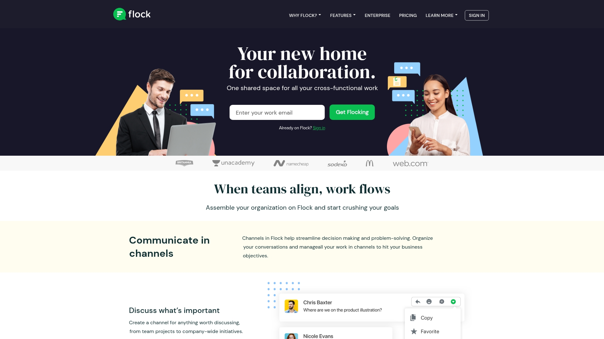 Flock Homepage