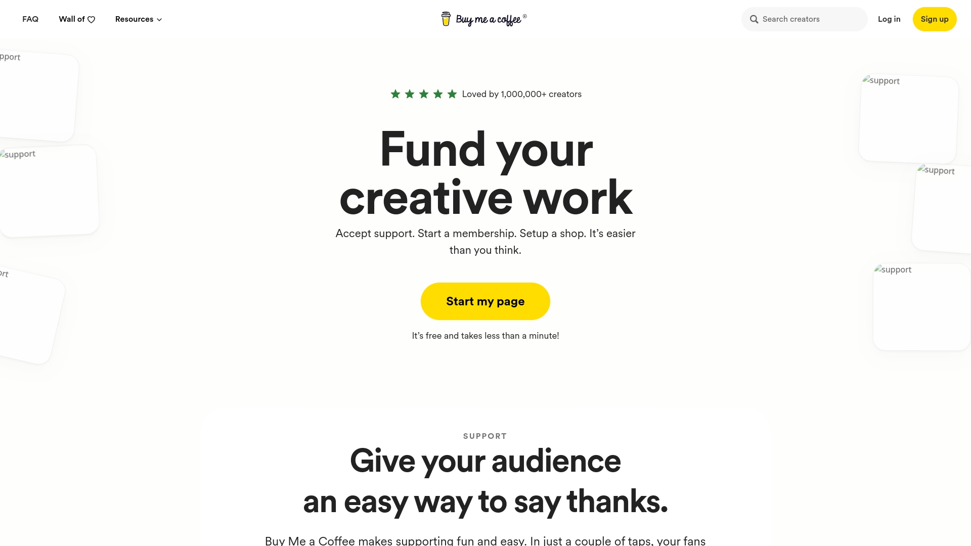 Buy Me a Coffee Homepage