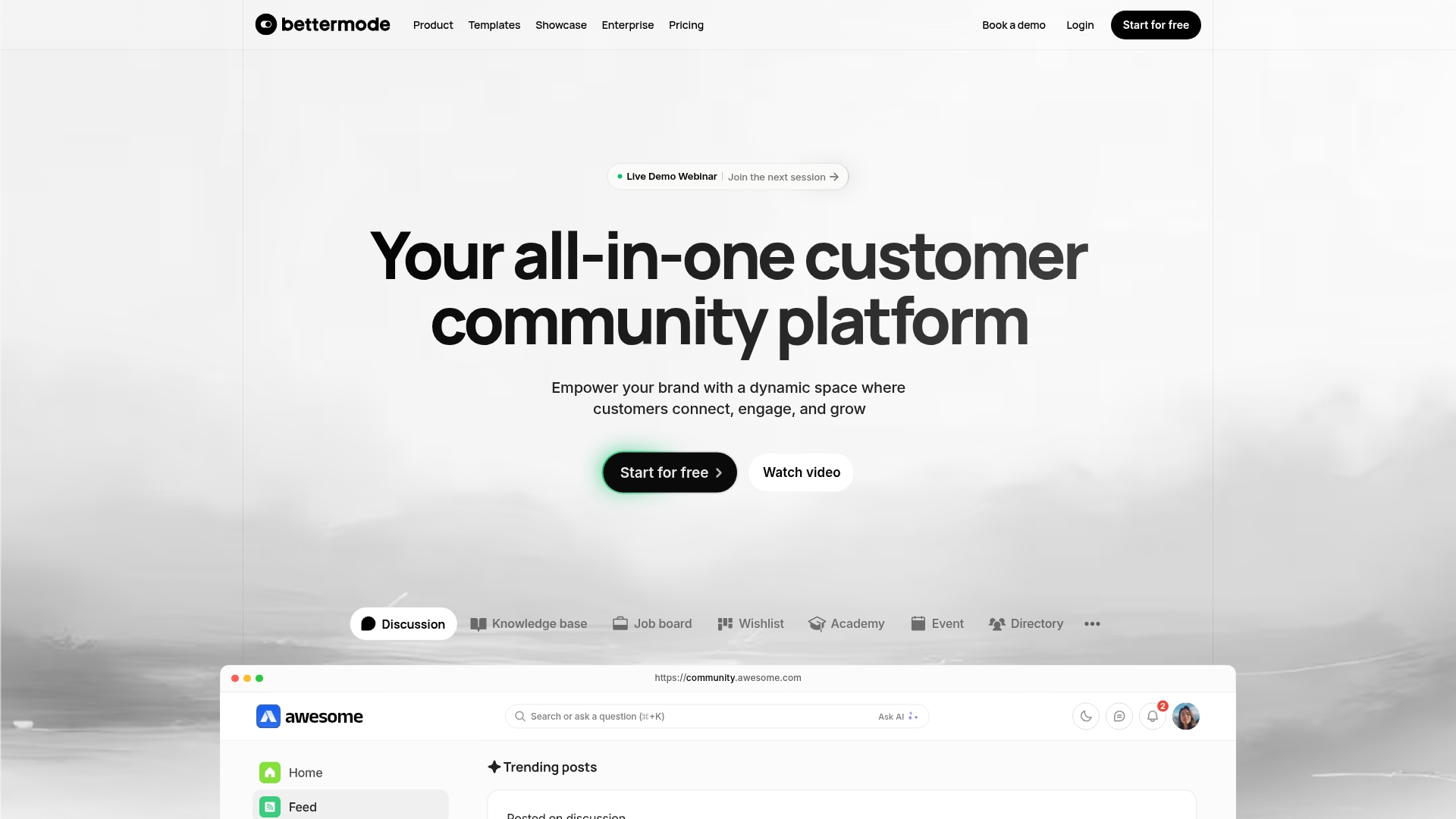 Bettermode Homepage