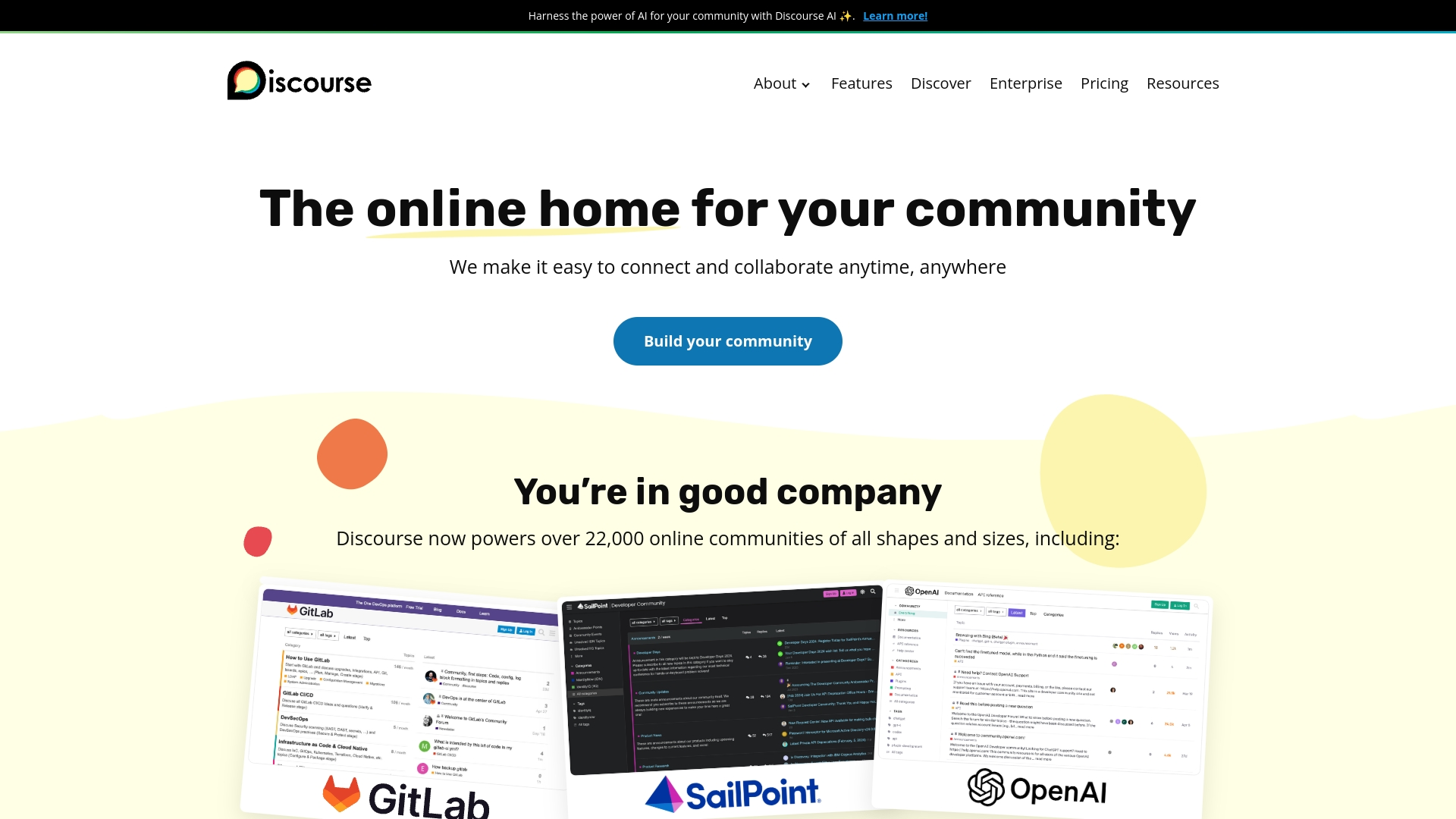 Discourse Homepage