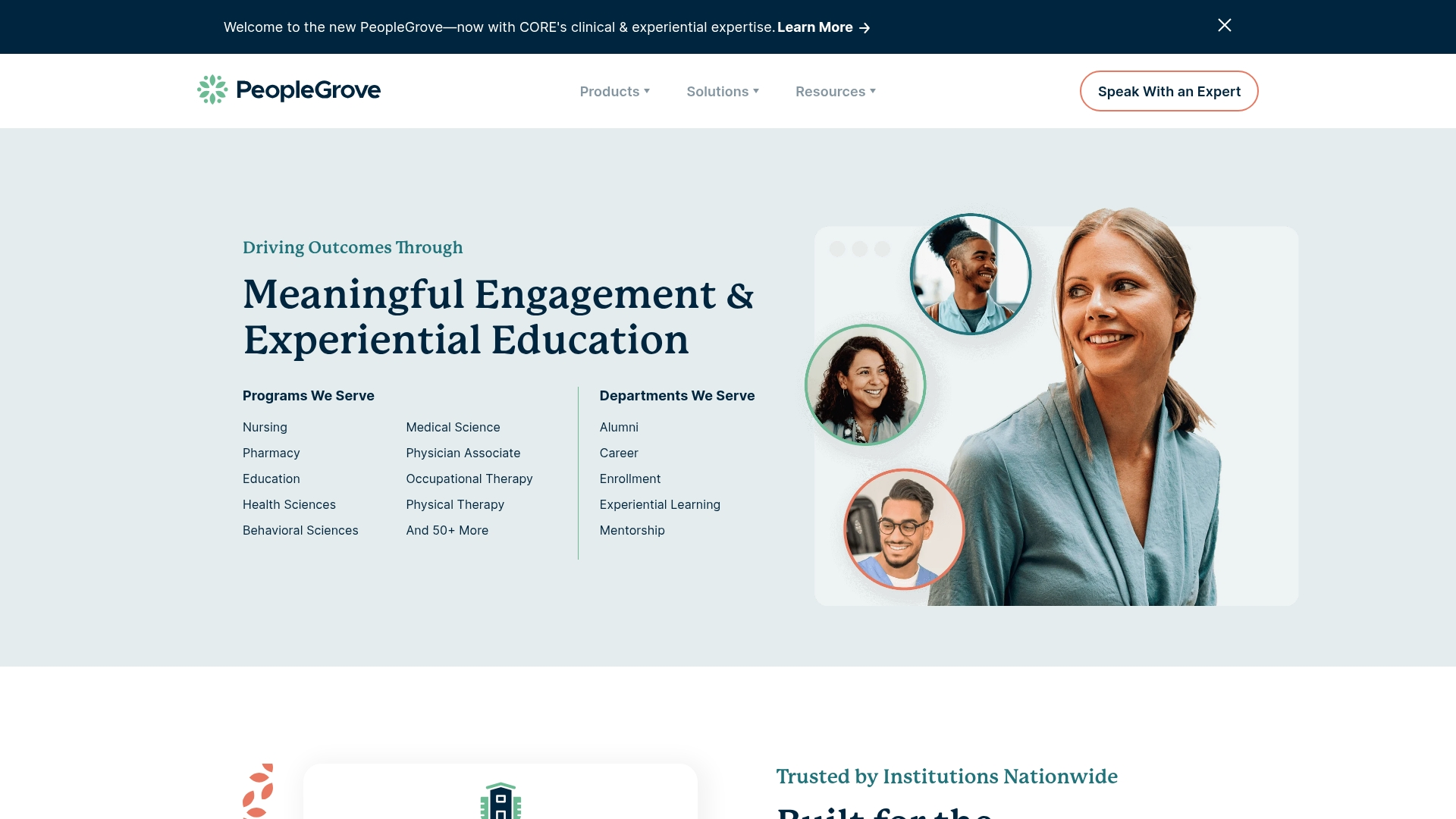 PeopleGrove Homepage
