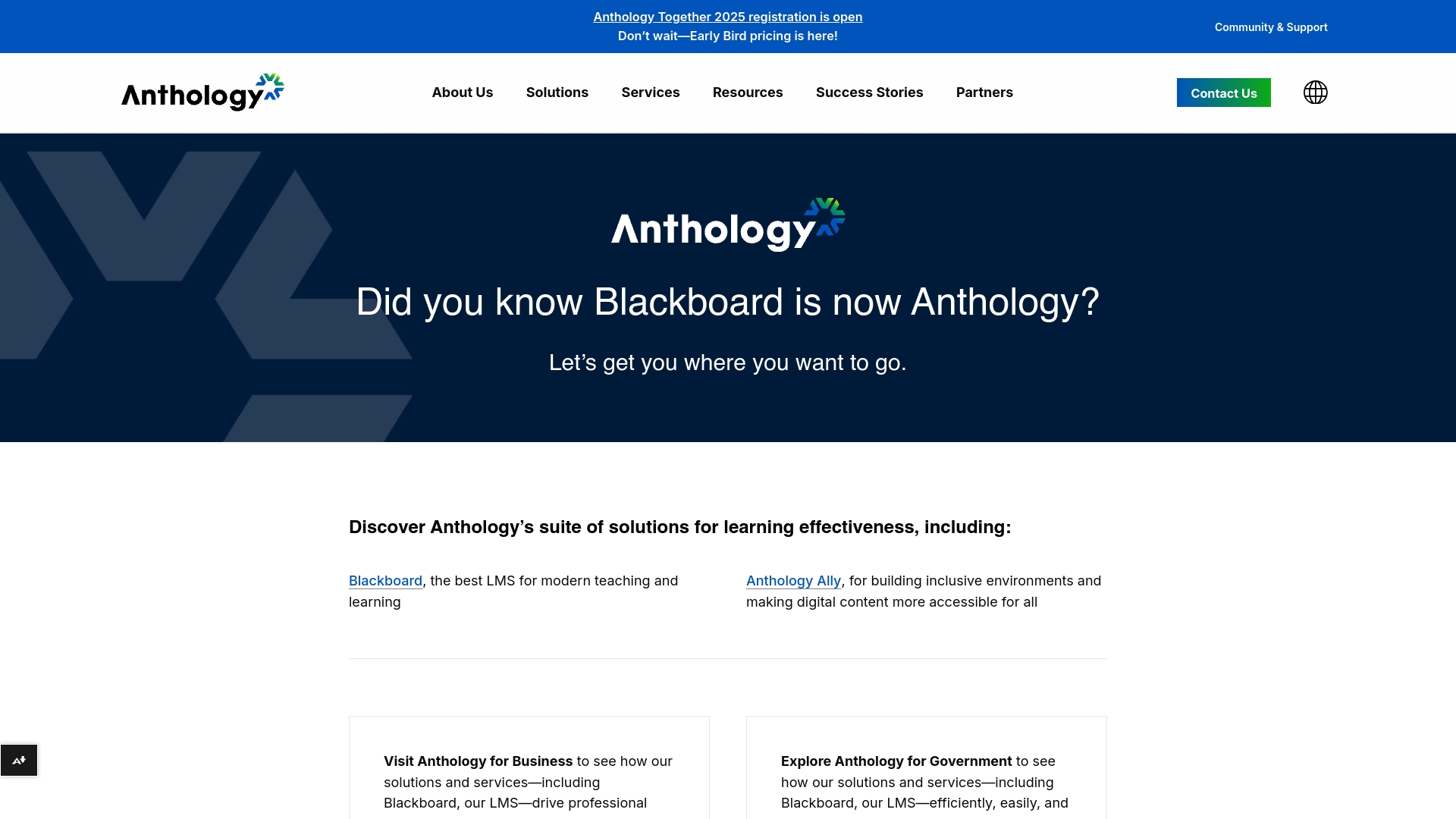 Blackboard Homepage