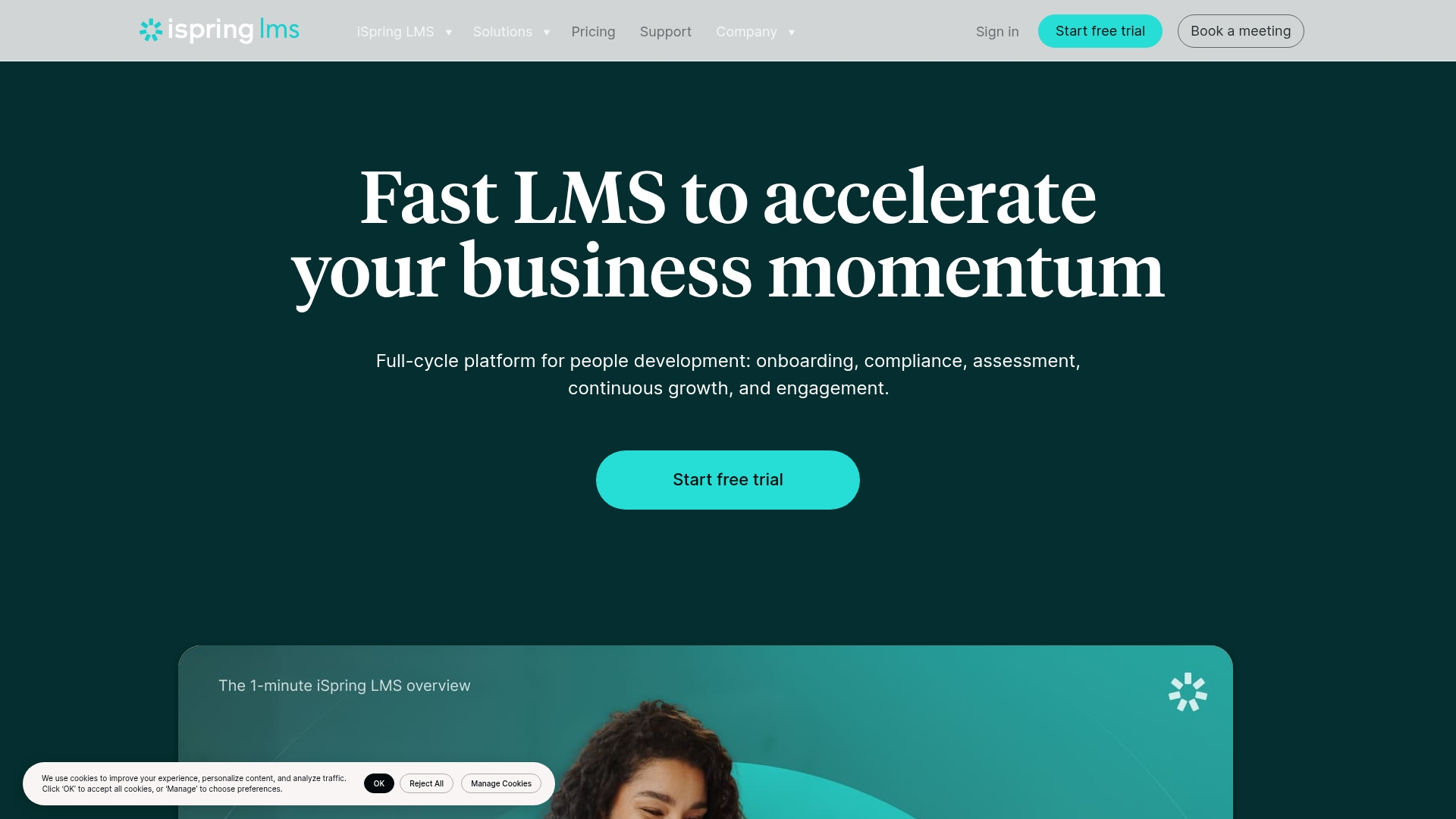 iSpring Learn Homepage