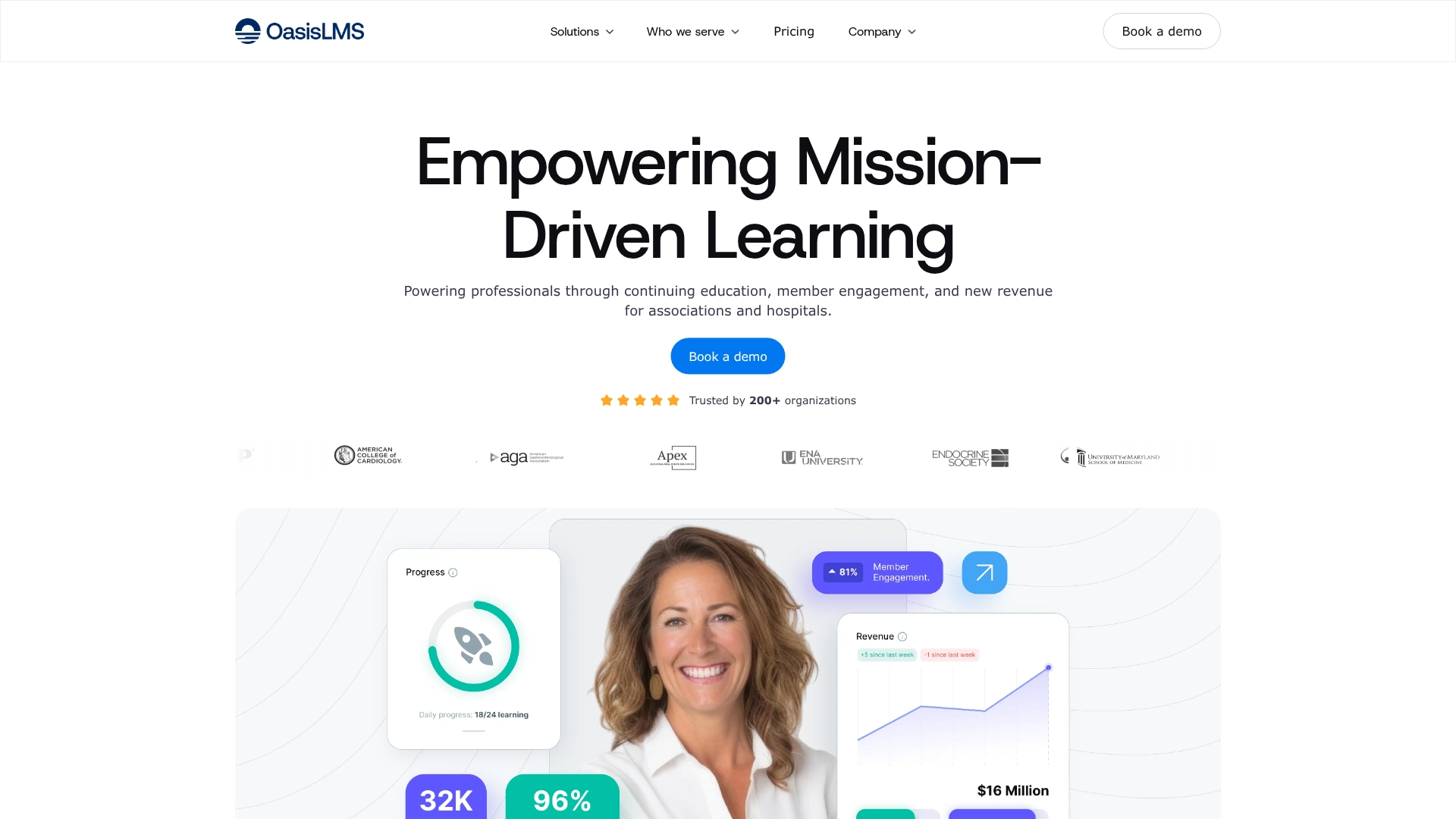 Oasis LMS Homepage