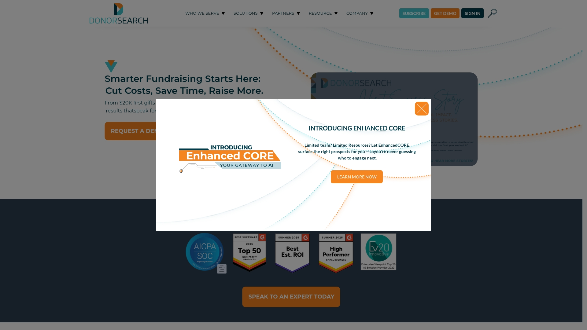 DonorSearch Homepage