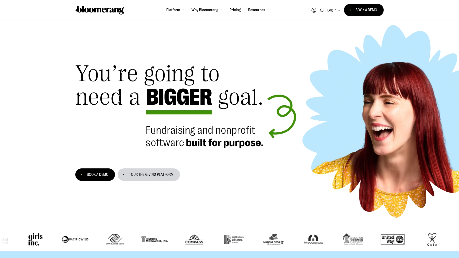 Bloomerang Homepage