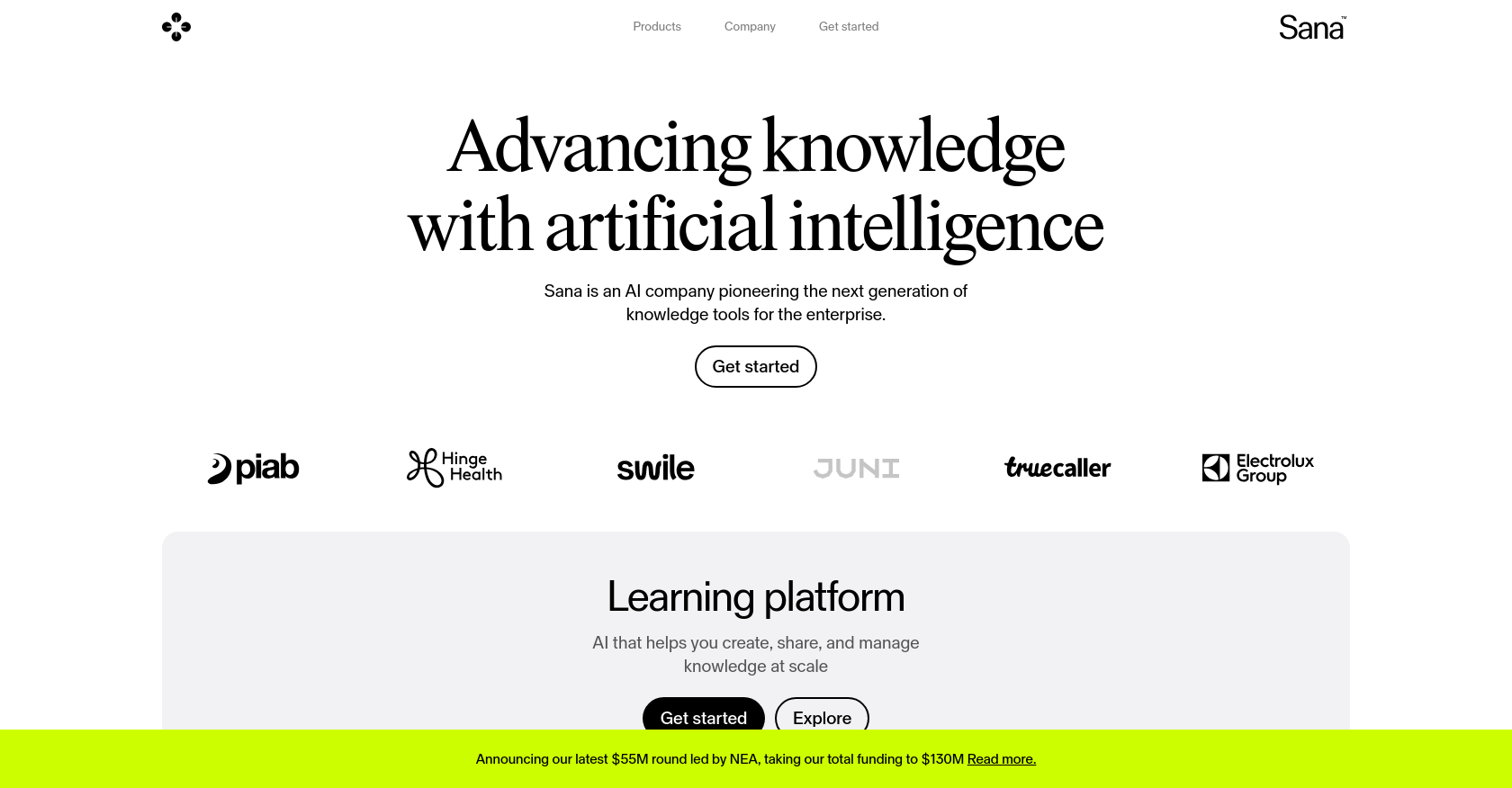 Sana Labs Homepage