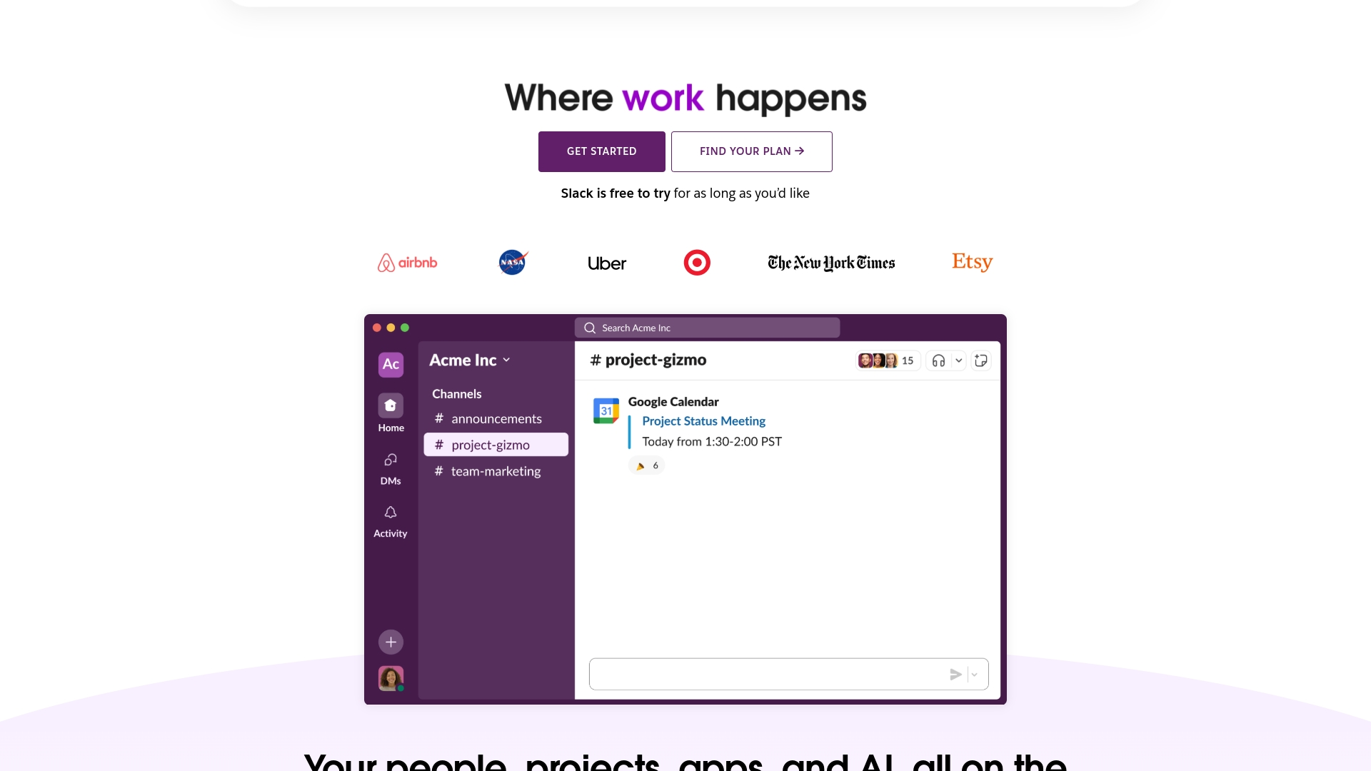 Slack Homepage