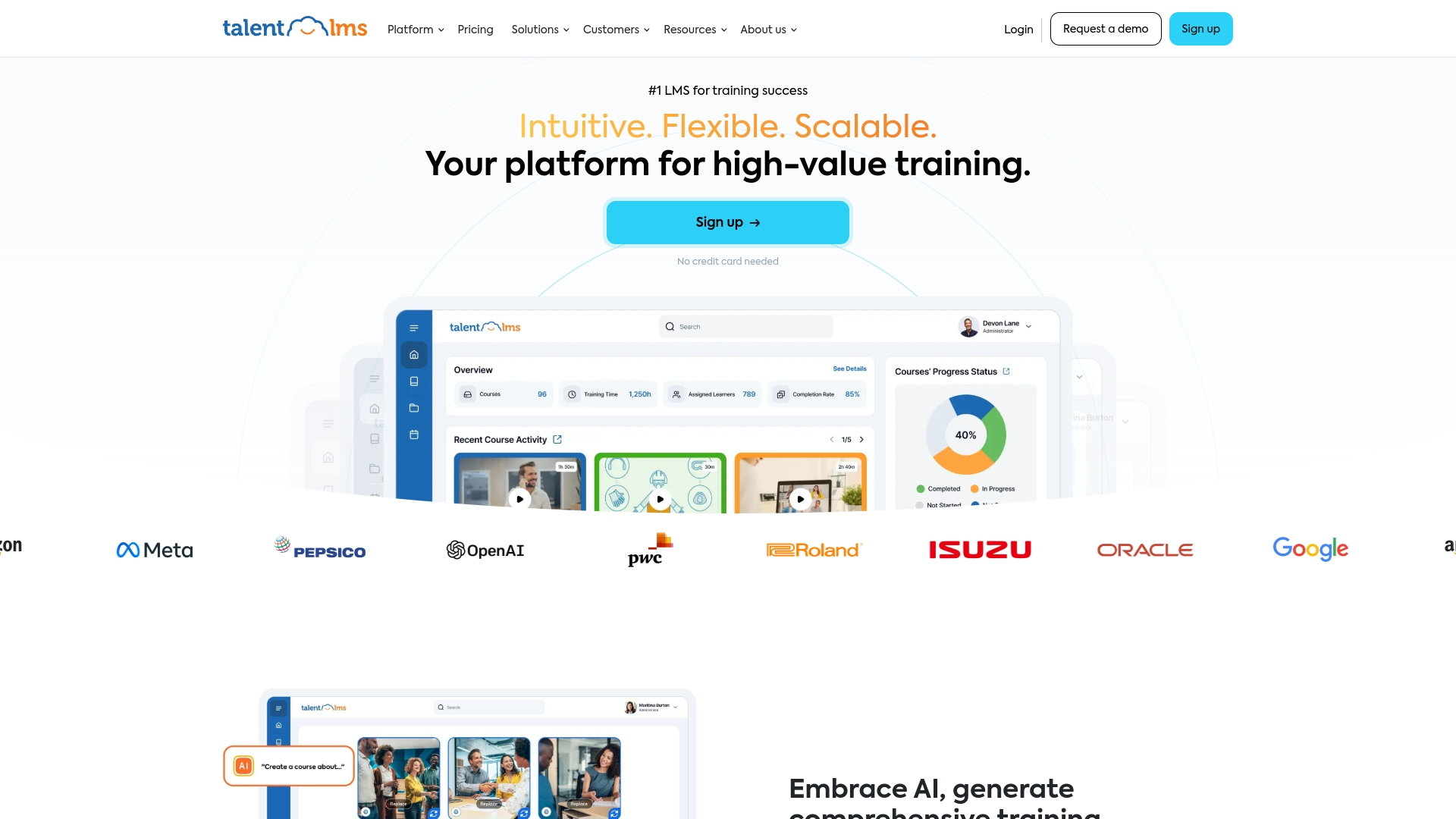 TalentLMS Homepage