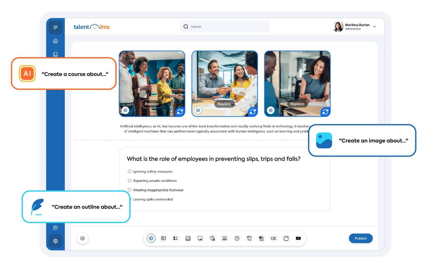 talent LMS for intuitive design