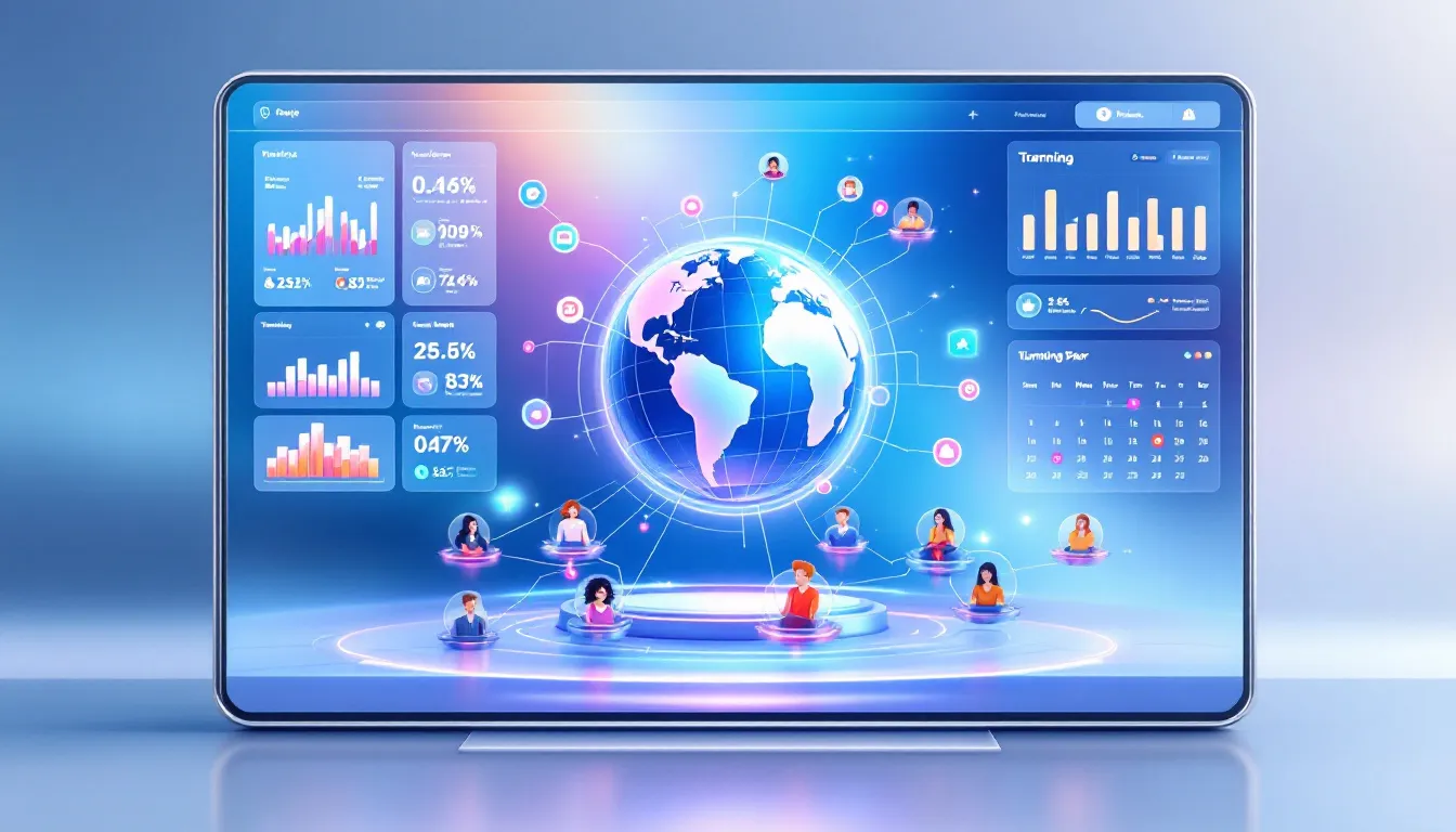 An overview of a learning management system for employee training.