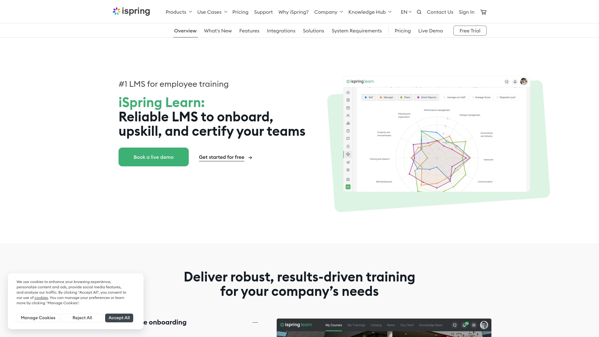 iSpring Learn Homepage
