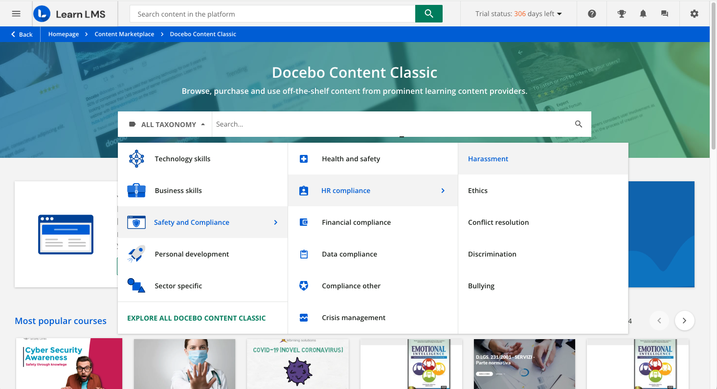 Accessing Docebo Content Classic – Docebo Help & Support