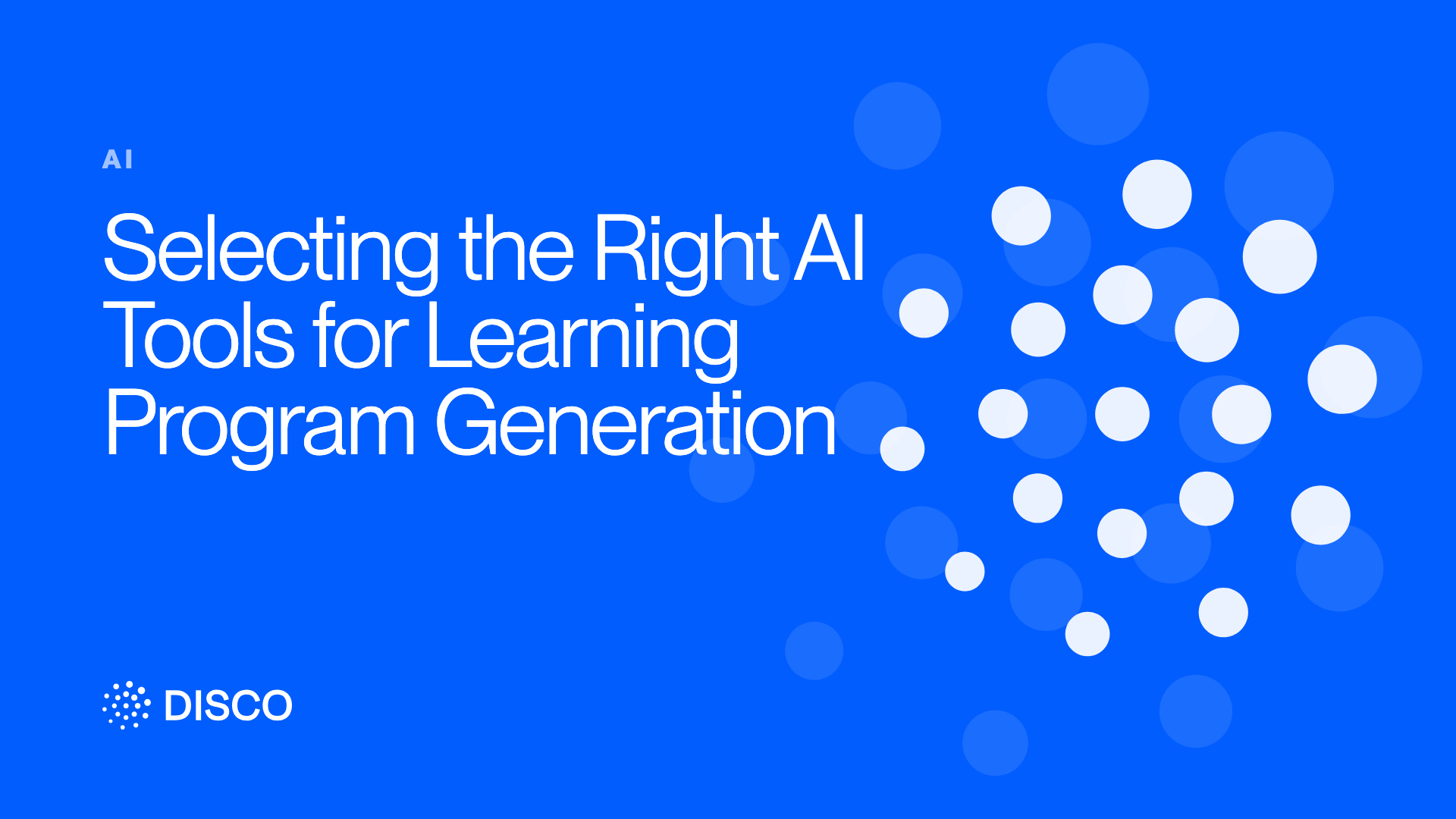 Selecting the Right AI Tools for Learning Program Generation