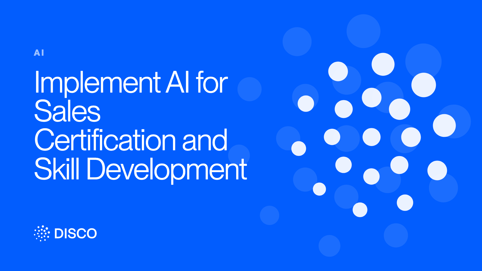 Implement AI for Sales Certification and Skill Development