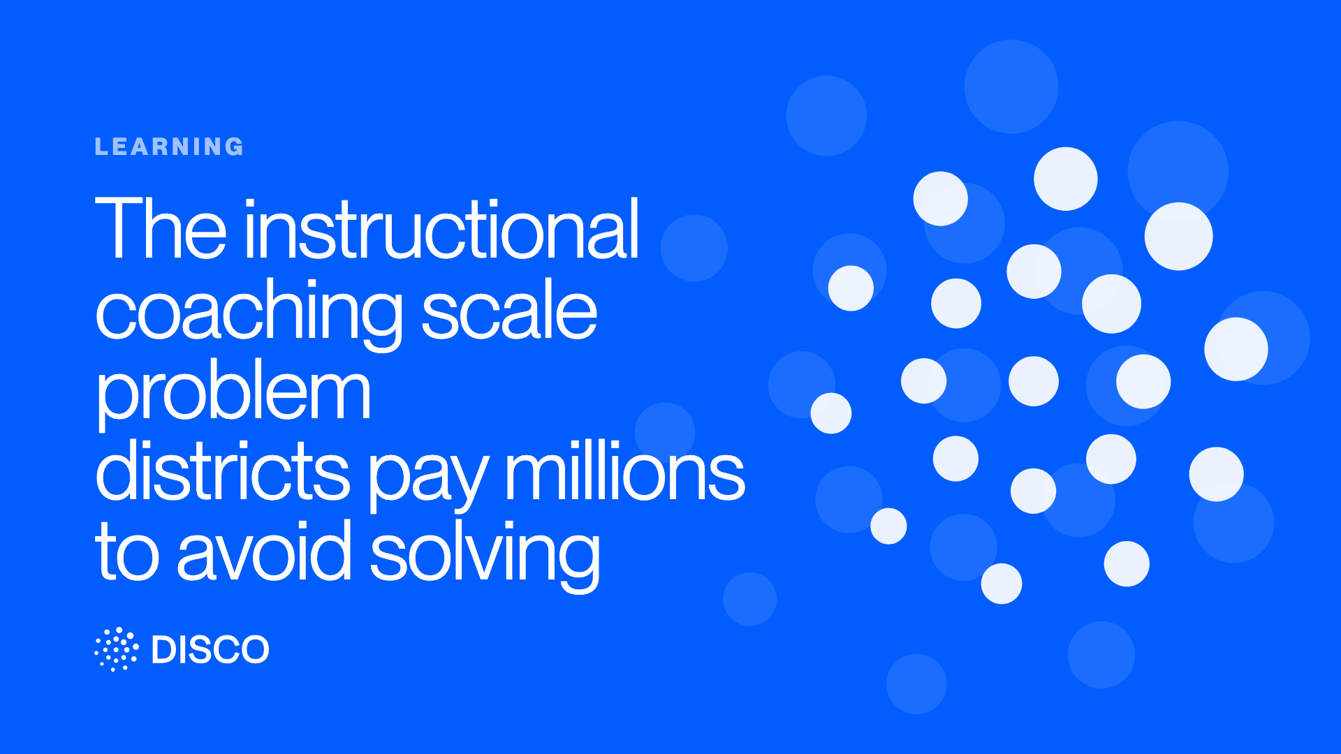 The instructional coaching scale problem districts pay millions to avoid solving