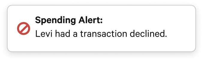 transaction declined alert