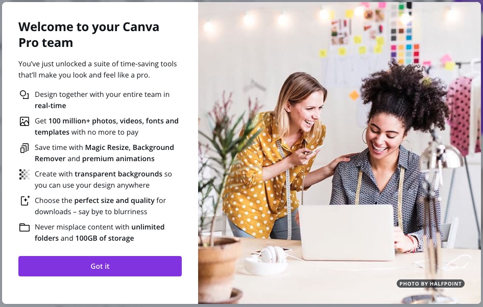 Canva teams