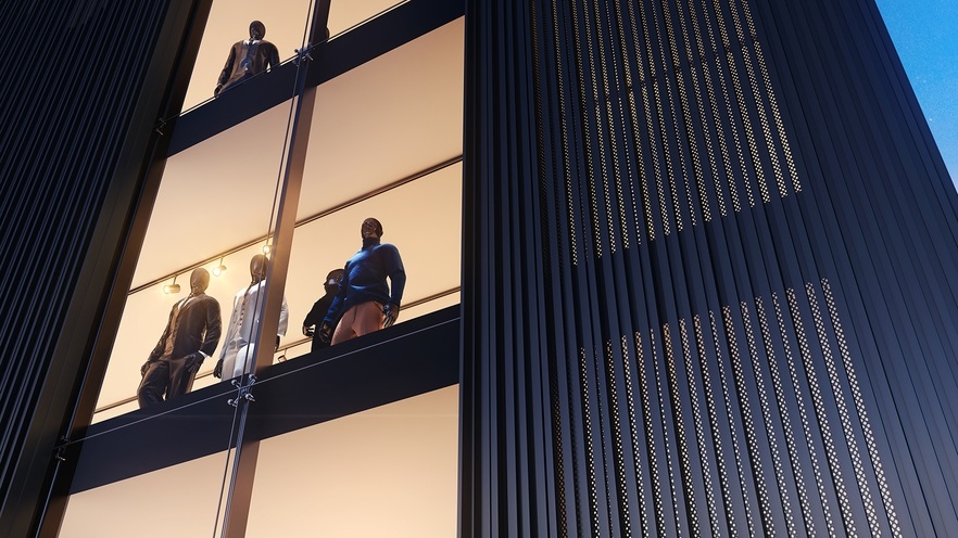 Barcode | Riflaj ignifug exterior | riflaj ignifug interior | fatada ventilata | placare casa cu riflaj aluminiu | sisteme de prindere fatada ventilata | riflaj cu leduri