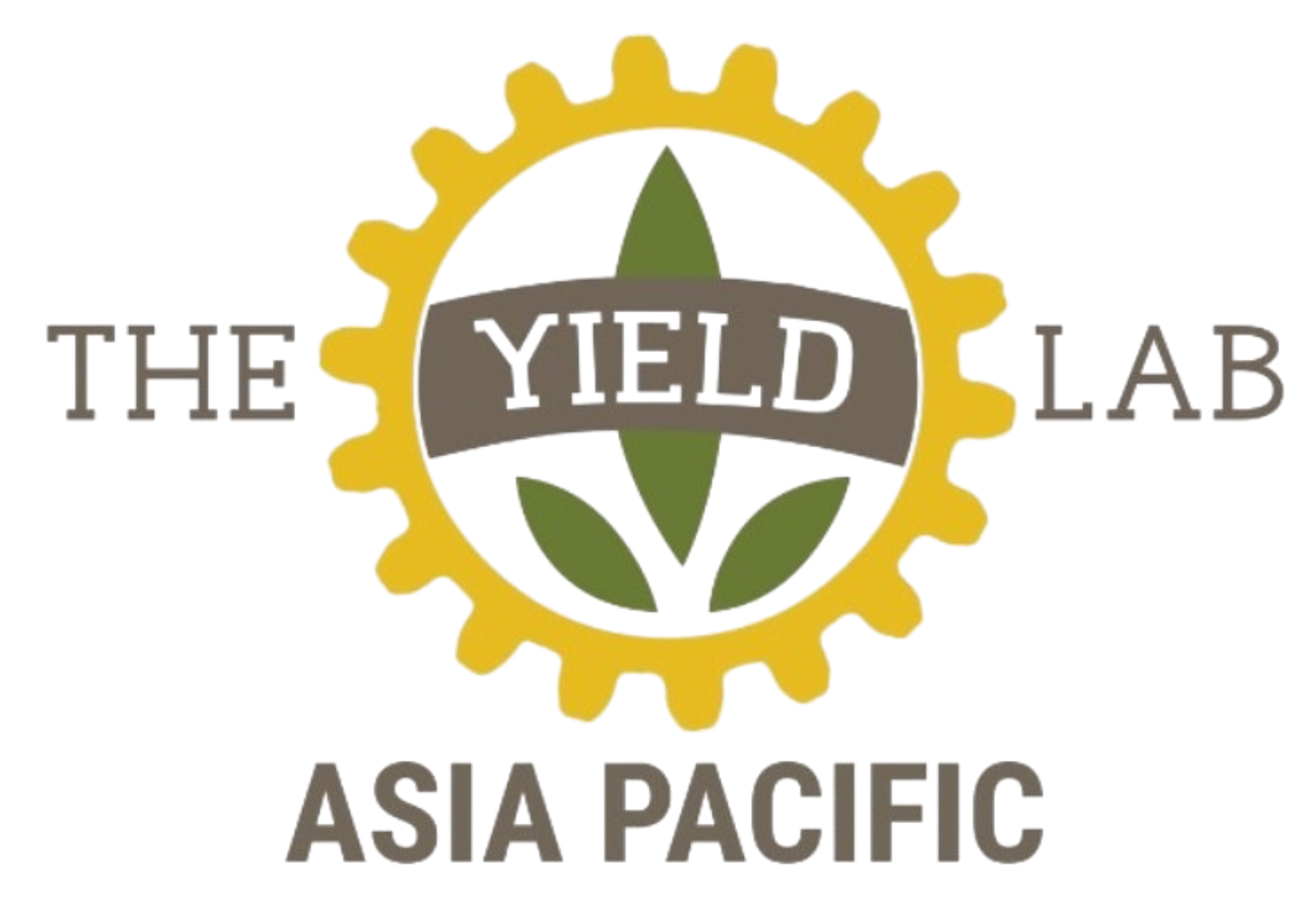 The Yield Lab Asia Pacific logo featuring a yellow gear with green leaves inside and text 'THE YIELD LAB' above and 'ASIA PACIFIC' below.