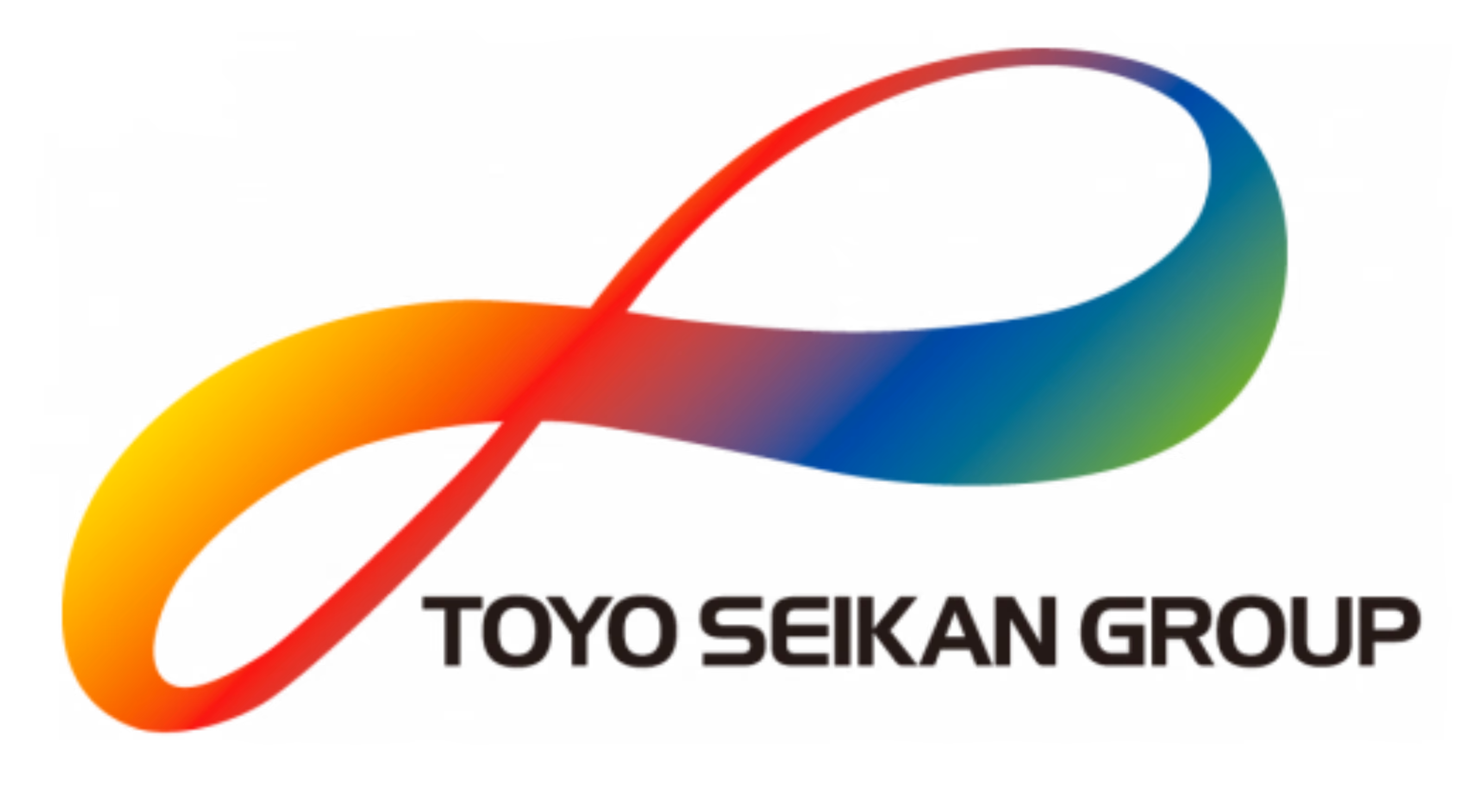 Colorful infinity loop symbol above the text 'TOYO SEIKAN GROUP' in black.