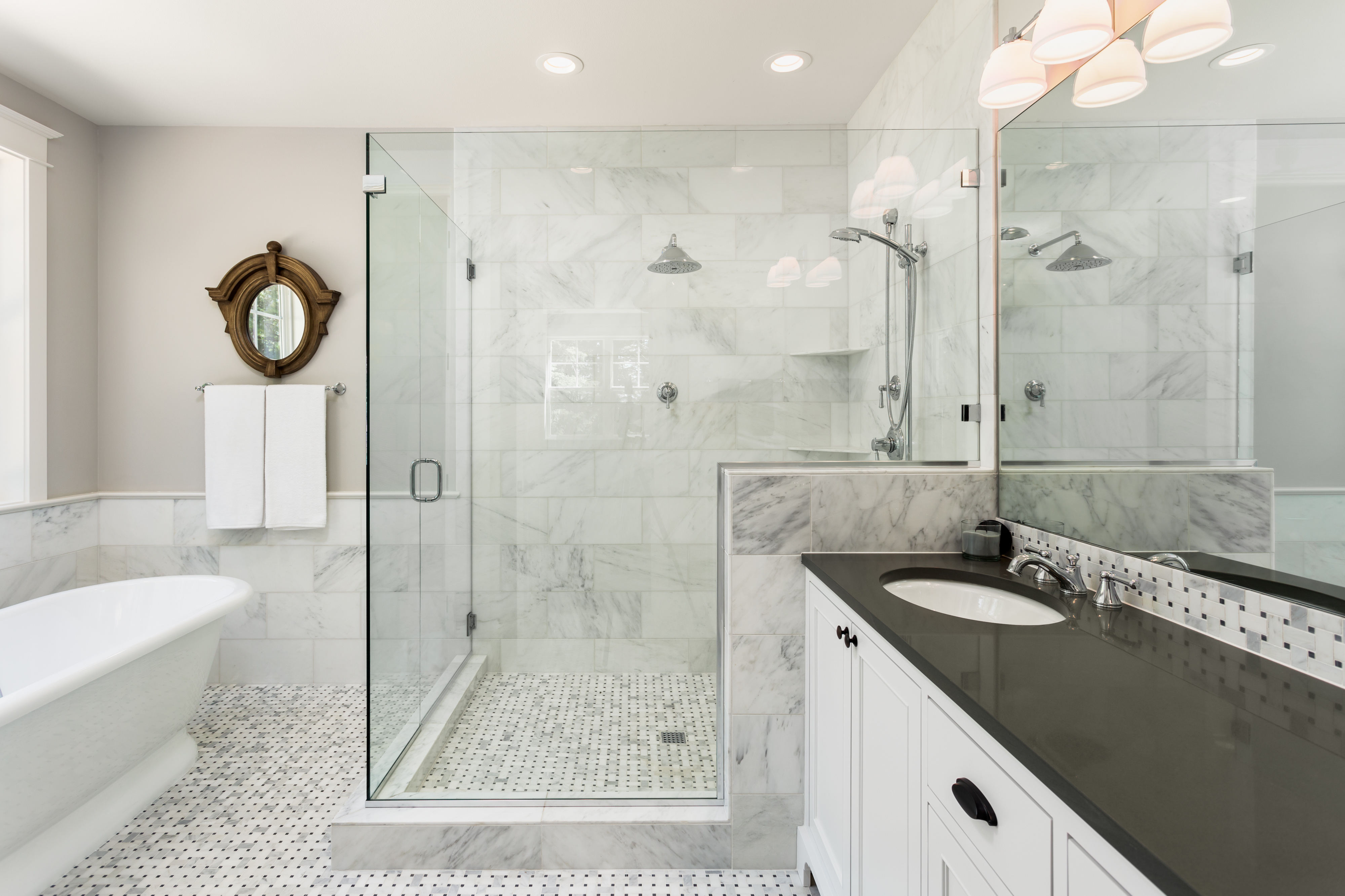 4 Luxurious Bathroom Shower Designs | Natale Builders, image size:4000x2666