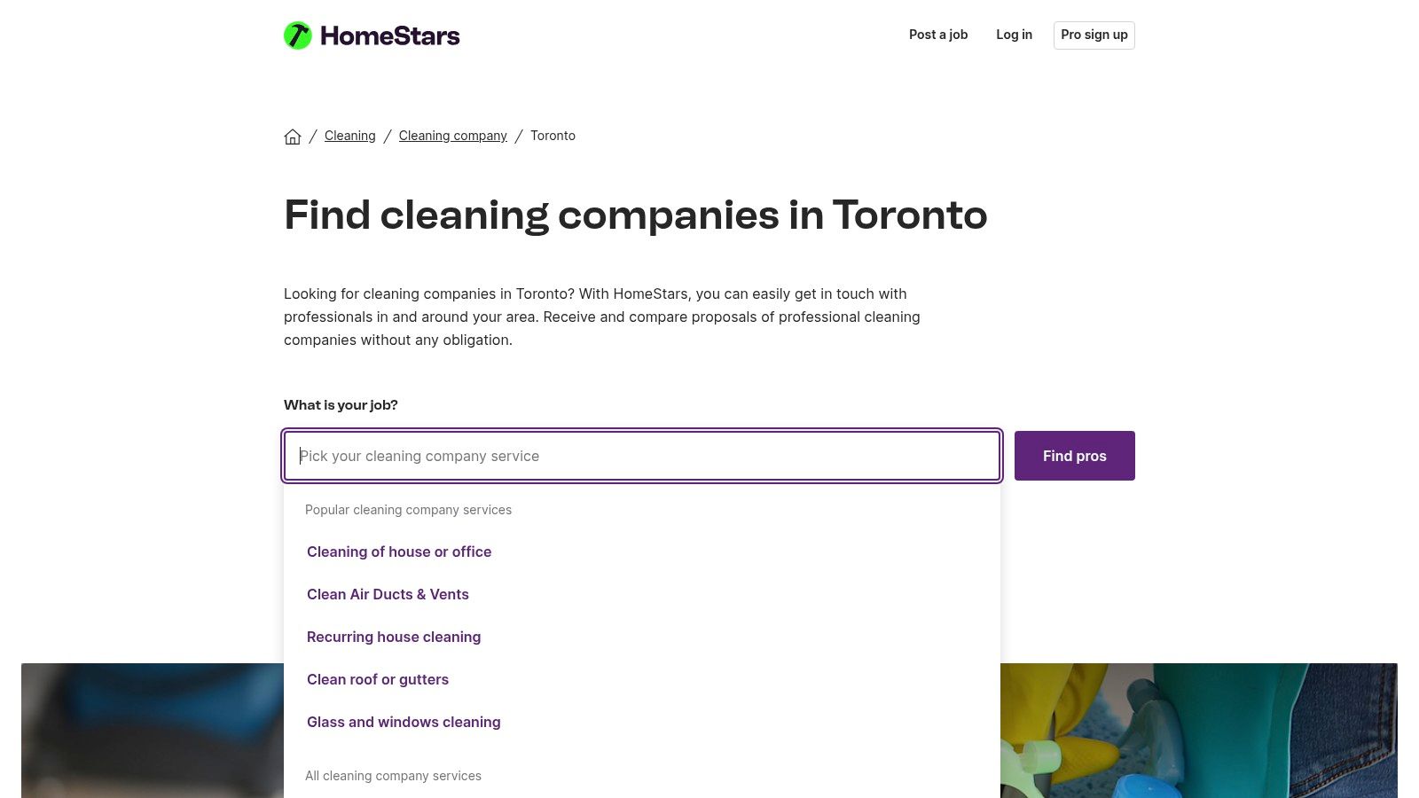 HomeStars (Toronto Cleaning Companies)