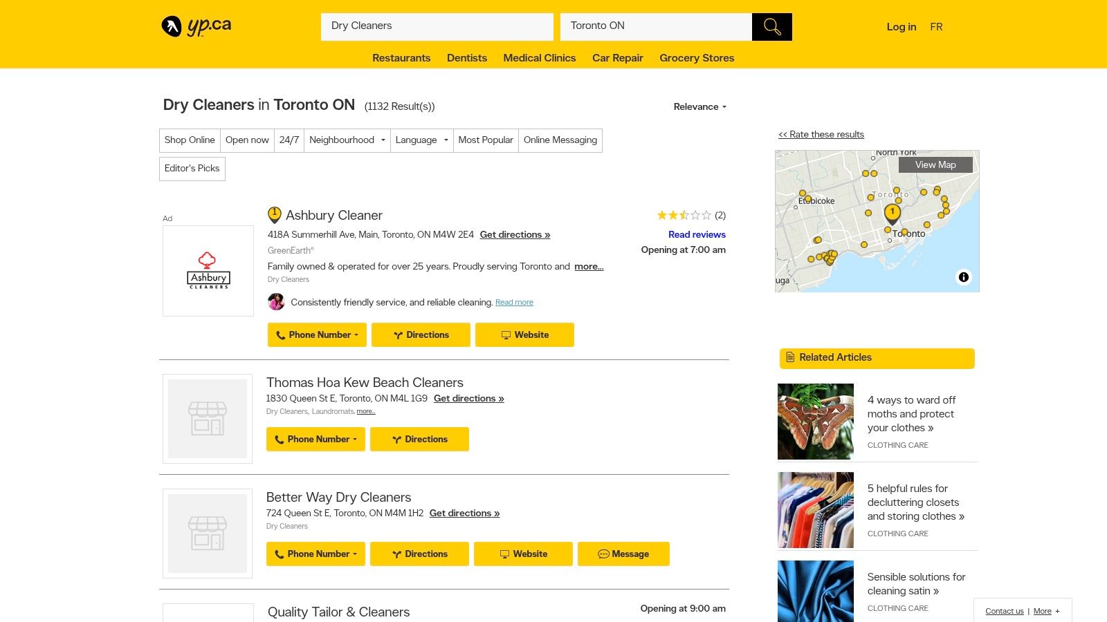 YellowPages.ca (Toronto Cleaners/Office Cleaning)