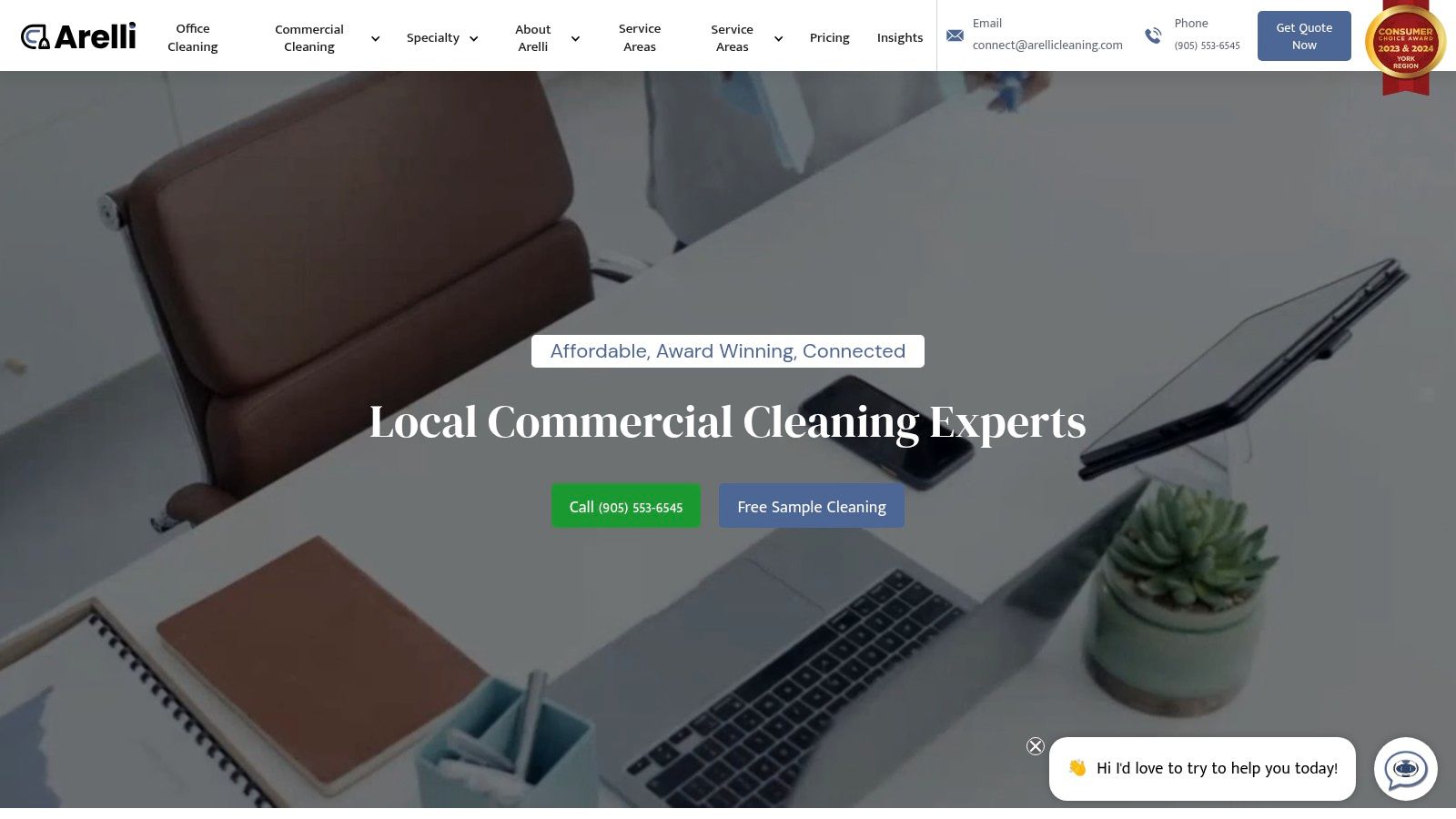 Arelli Cleaning: Toronto's Award-Winning Choice for a Flawless Office