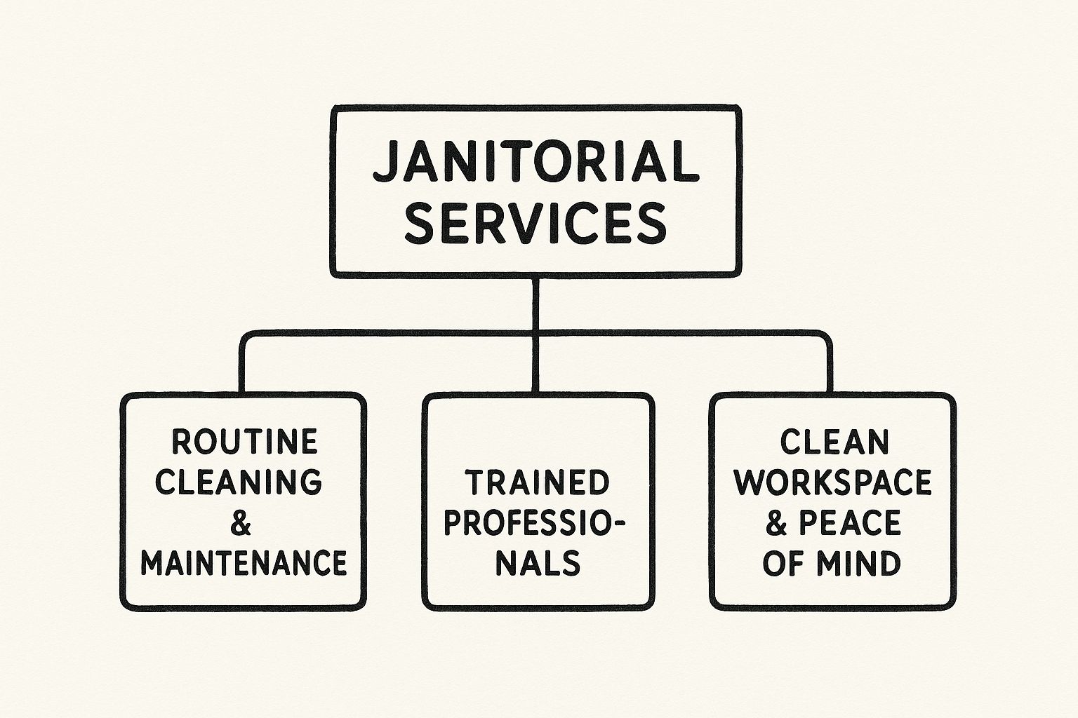 Infographic about what is janitorial services
