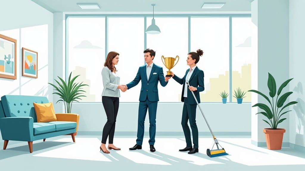 Screenshot from https://www.ccaward.com/award-winners/york-region/best-commercial-janitorial-services/arelli-cleaning/