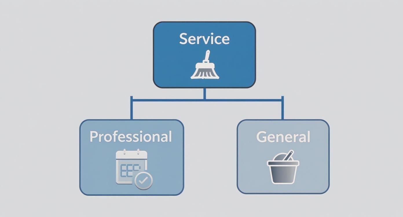 Infographic about what is a janitorial service