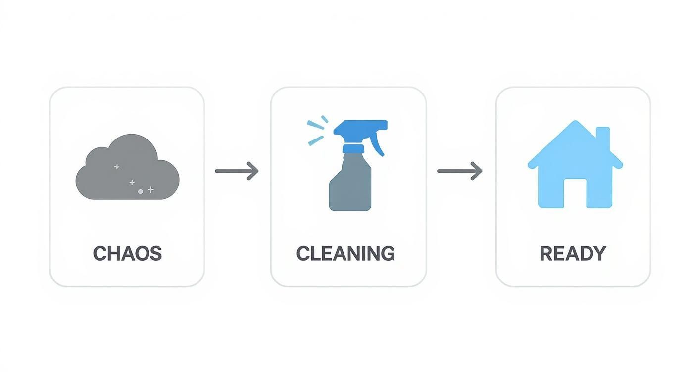 Infographic about post-construction cleaning service