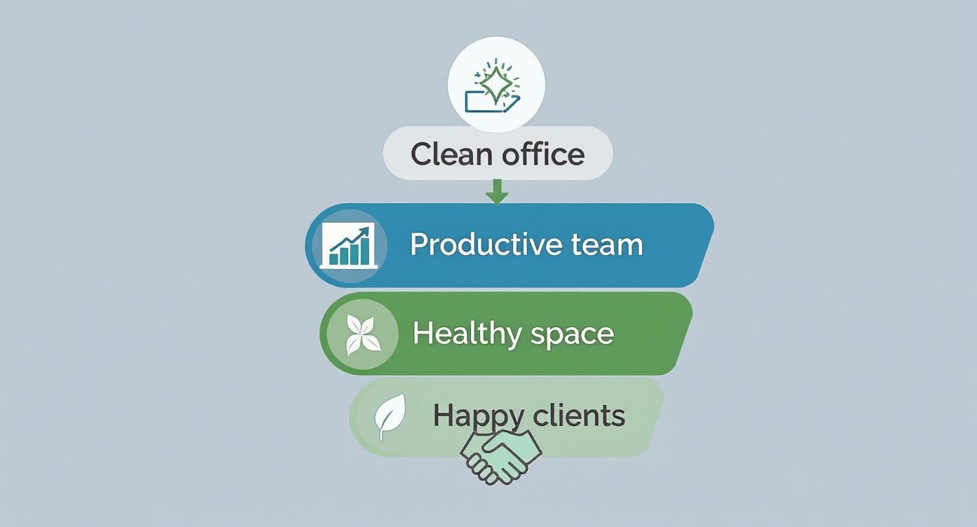 Infographic about professional office cleaner
