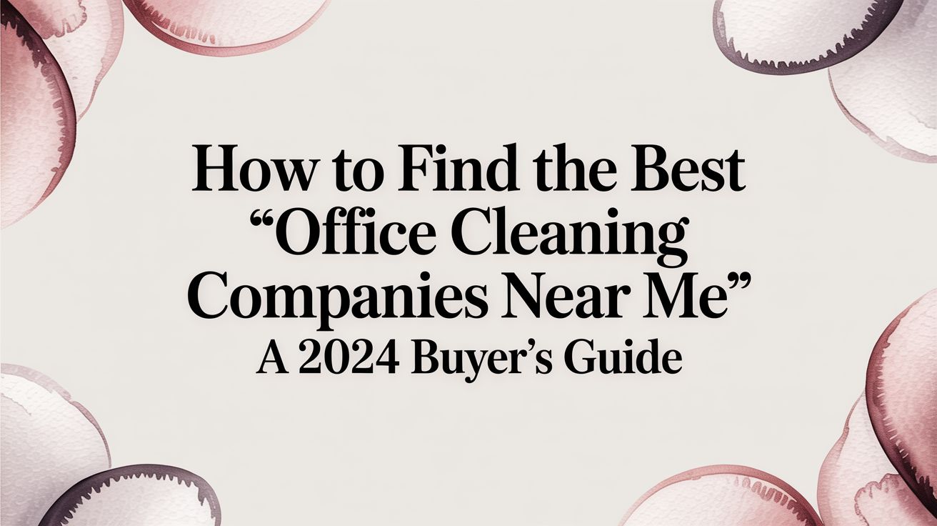 How to Find the Best "Office Cleaning Companies Near Me": A 2024 Buyer's Guide