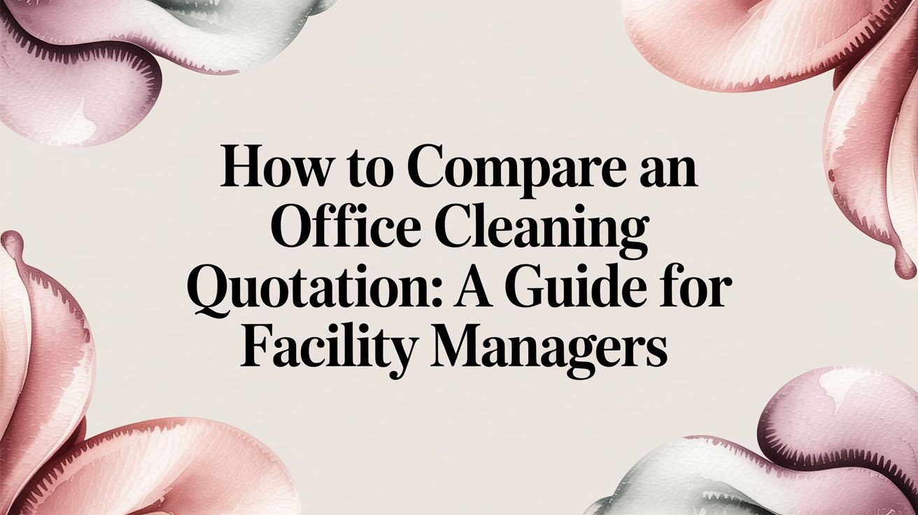 How to Compare an Office Cleaning Quotation: A Guide for Facility Managers