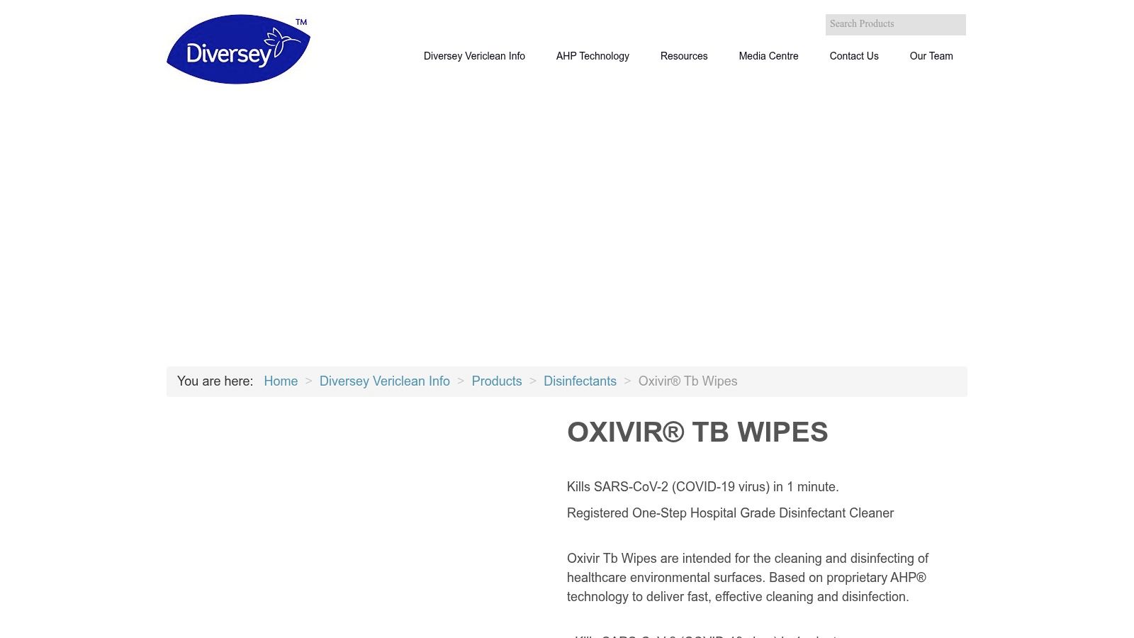 Diversey Oxivir TB Wipes