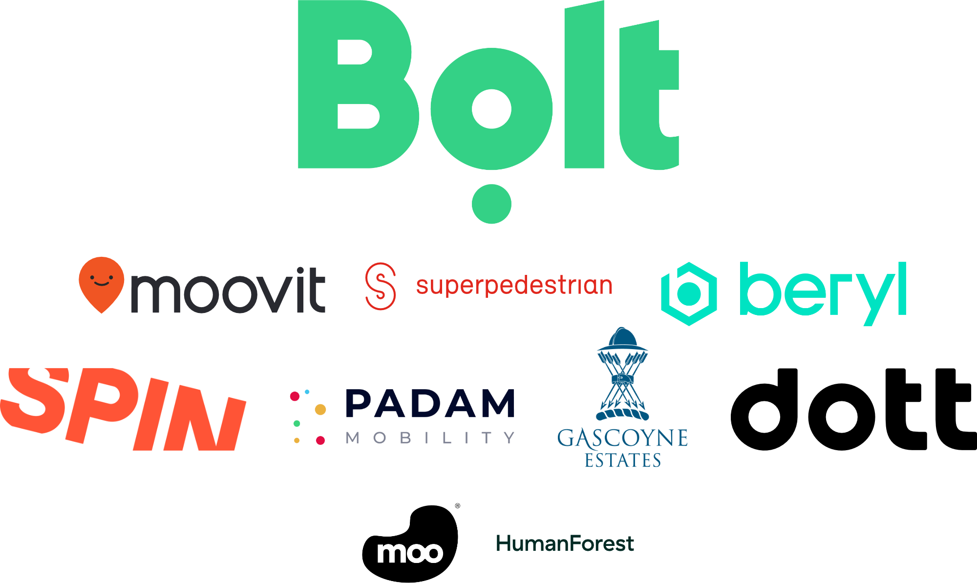 Logos of all event sponsors