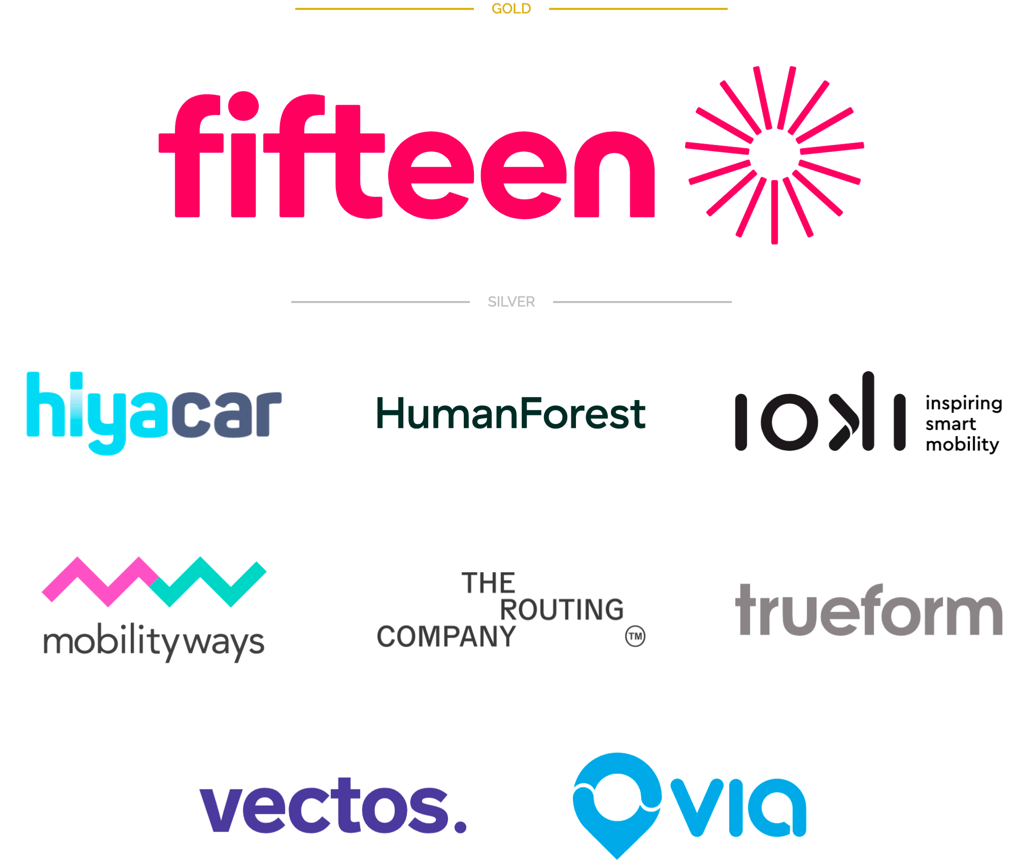 Logos of all event sponsors