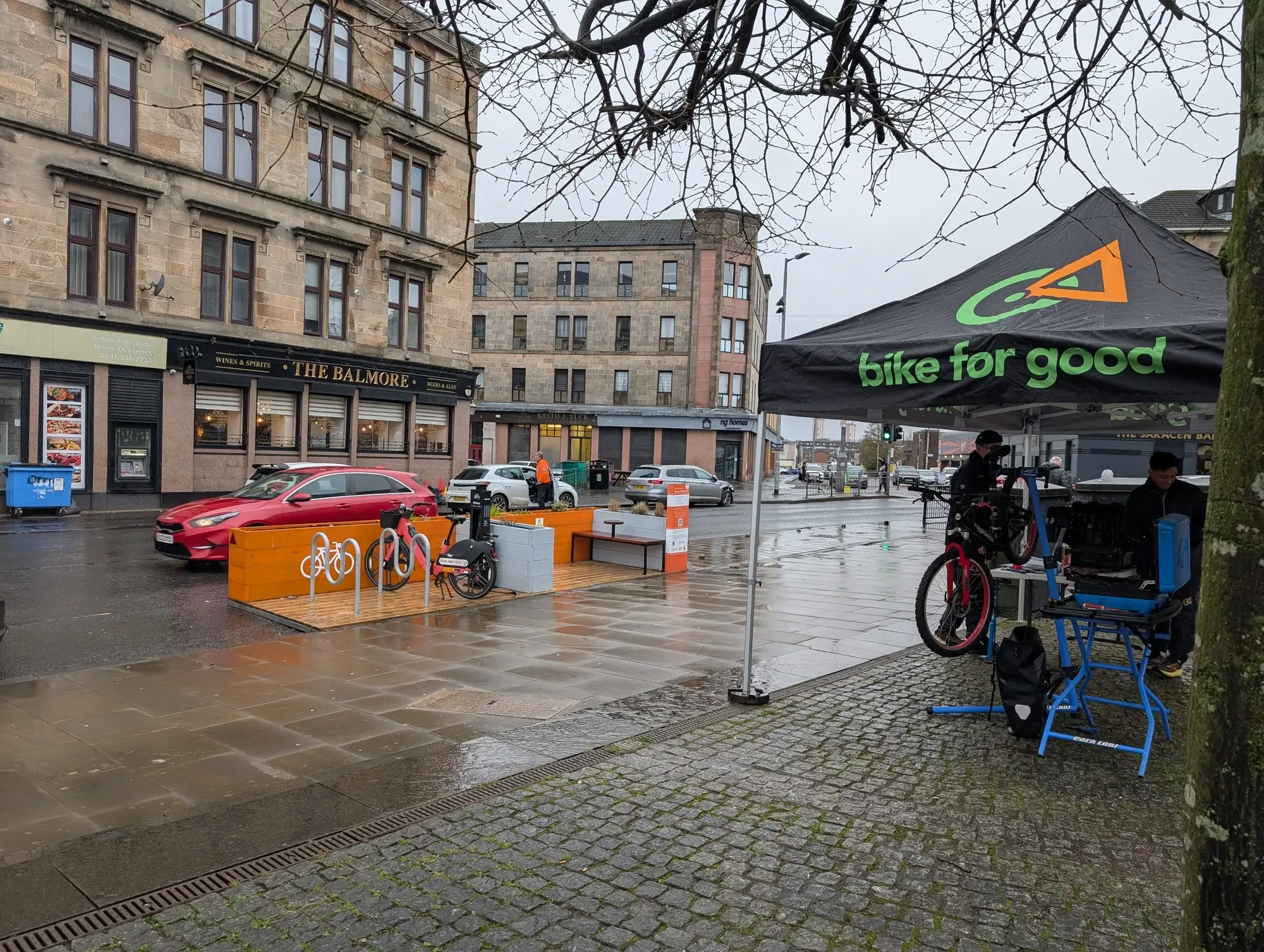 Balmore Road hub with Bike for Good (January 2026)