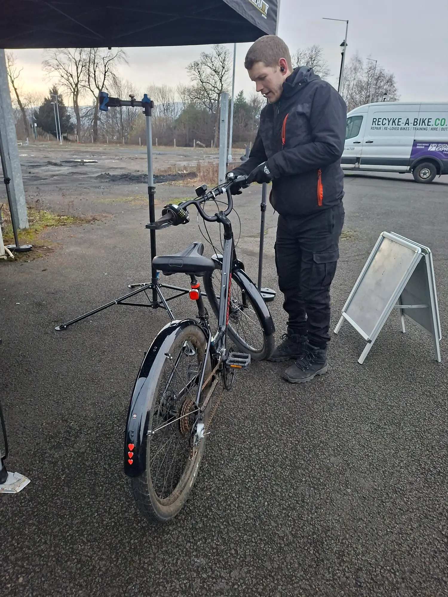 Dr Bike at Forthside Way hub (February 2026)