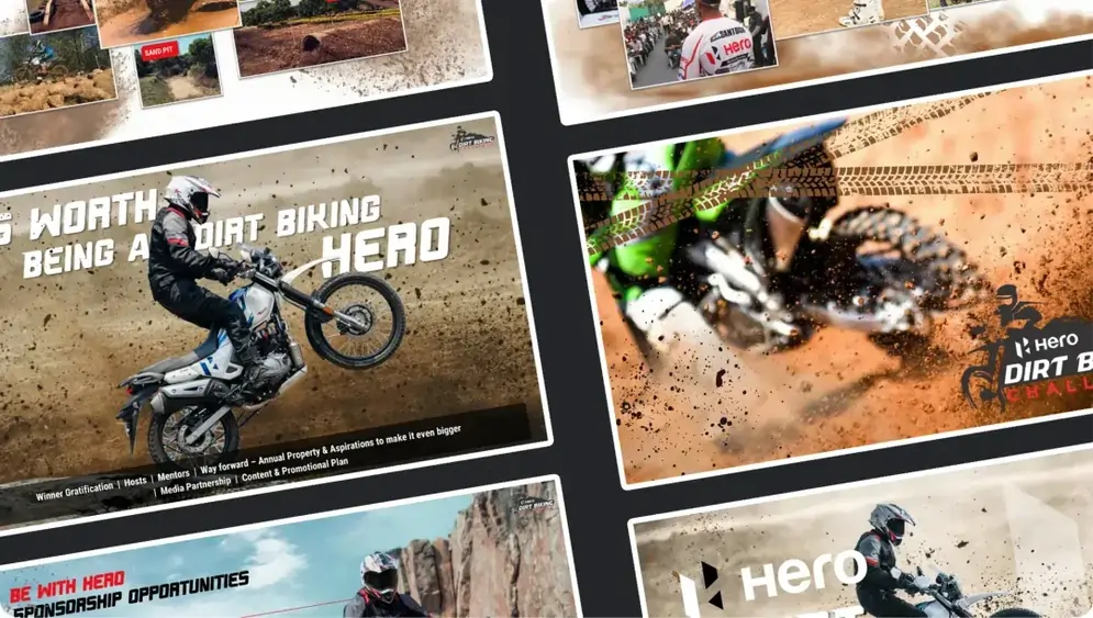 Dirt bike rider in action on a rugged terrain.